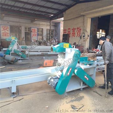 精密全自动数控变频上下圆木推台锯　单片锯