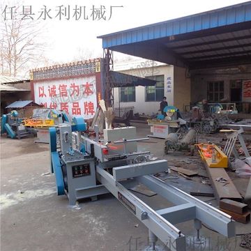 供应新型数控原木推台锯 半自动木工机械圆木推台锯